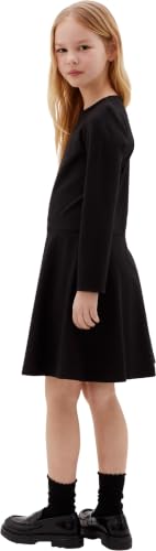 Image of Calvin Klein Girl's Punto Logo Dress Ls LVCKTJH14G Other Dresses, Black (Pvh Black), 8 Years