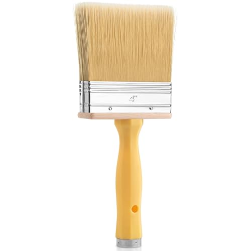 Bates- Deck Stain Brush 4 Inch Stain Brushes for Wood Deck Brush Large Paint Brushes