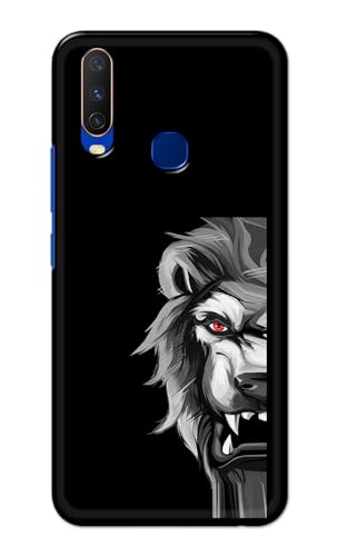 Image of PRINTFIDAA Printed Hard Back Cover Case for Vivo Y15 | Vivo Y17 | Vivo Y11 | Vivo U10 | Vivo Y12 | Vivo Y12i Back Cover (Angry Lion) -112