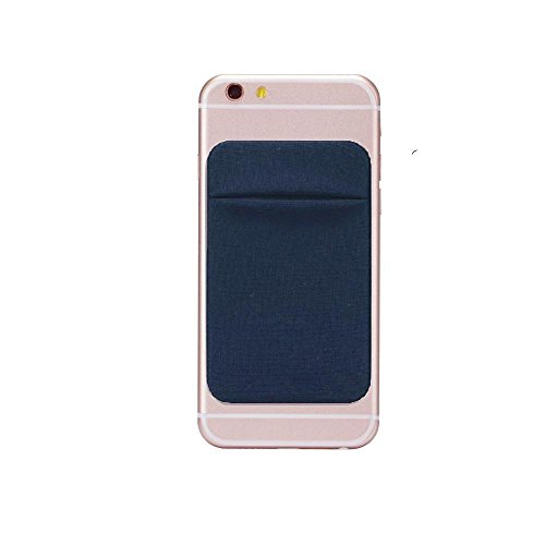 Phone Card Holder, Bagent Stick on Lycra Credit Card ID Wallet Cases Pouch Pocket Sleeves for iPhone, Android and All Smartphones (Blue)