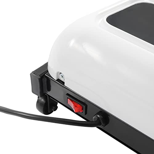Loopband voor thuis, 600 W, elektrische loopband, onder bureau, met led-display + afstandsbediening, geluidsarm, installatievrij, 100 kg max. voor thuis en kantoor, 1-8 km/u (wit) - Afbeelding 6