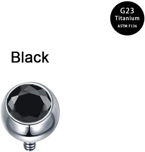 VCMART Floating Titanium Belly Button Ring G23 Titanium Internally Threaded Belly Button Piercing 14G Hypoallergenic Belly Rings for Women 8mm 10mm 12mm 14mm Short Long Belly Piercing Jewelry - Image 4