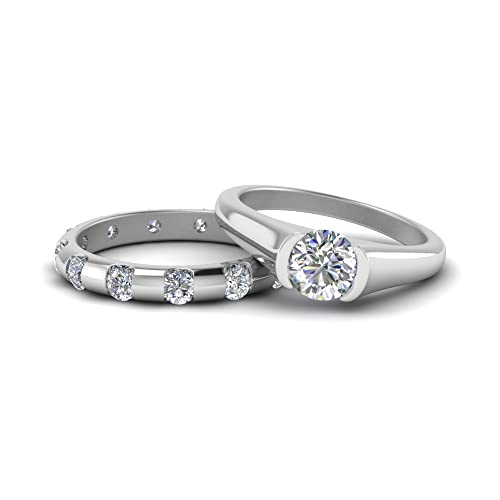 Bague CZ Tapered Diamond pour femmes en argent sterling, alliance chic de taille 47 à 70