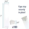 The Beadsmith Clear Plastic Tubes - 3-Inch-Long Triangle Tubes, 9/16 Inches in Diameter - Flat Caps - Use for Beads, Bath Salts, Wedding & Party Favors, Home or Office Storage - Bag of 100 #3