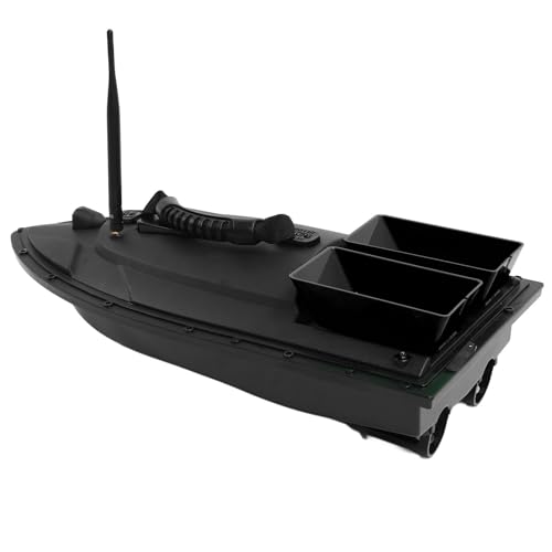 Barco de Cebo con Control Remoto, Motores Dobles, Batería de 12000 MAh, Barco de Cebo Eléctrico a 500 M de Distancia para Uso en Exteriores (Black)