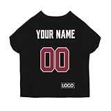 Custom Dog Football Shirt Sport Fan Personalized Dog Jersey for Small Medium Large Dogs Cats