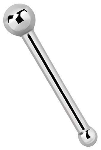 Modern Nature Piercingschmuck Piercing 316l Acero Nariz con Bola, Grosor de la Varilla 0,8 mm con Tope, a Elegir Plata