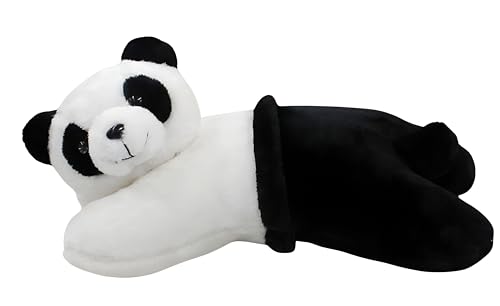 Image of Tickles Panda Soft Stuffed Plush Animal Bolster Pillow Cushion for Kids Boys & Girls Birthday Gift (Size: 40 cm Color: Black & White)
