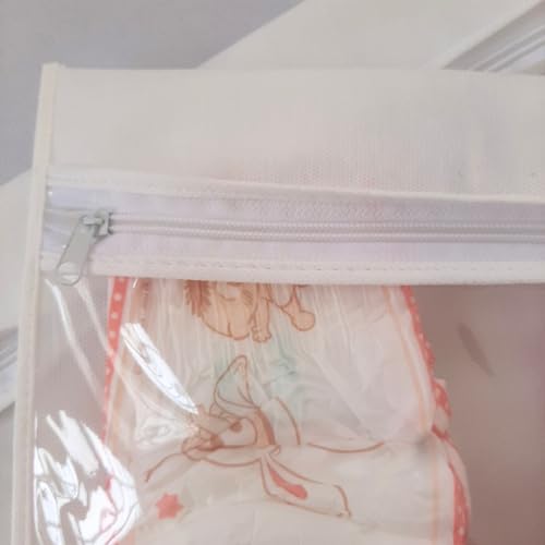 Kit 6 Saquinhos Organizador para Mala Saída Maternidade Bebe (Branco)