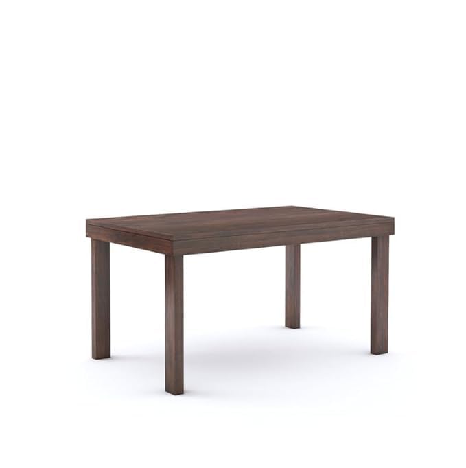 Image of Solid Sheesham Wood Dining Set with Dining Table & Cushioned Chairs | Elegant | Comfortable | Durable & Stylish for Dining Room | Living Room | Home & Office | Hotels Restaurant (brown 29)