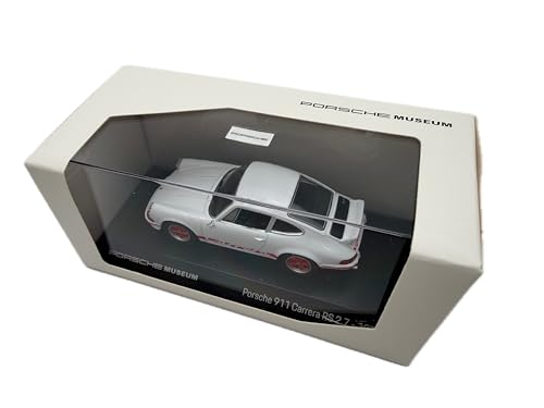 Porsche 911 Carrera RS 2.7 1973 Modellauto 1:43, weiß - Detailgetreues Sammlermodell I GT Marketing I Miniatur Fahrzeug (Museum Edition)