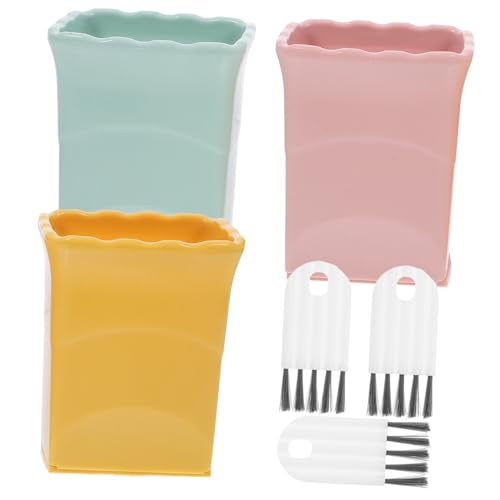 OFFSCH 1 set Fruit Slicer with Ergonomic Handle Convenient Egg Cutter Fruit Slicer for Preparation for Strawberries Bananas and More Space Saving Kitchen Tool with Brushes