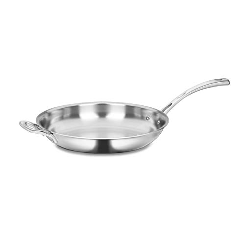 Cuisinart FCT22-30H - Sartén de acero inoxidable de tres capas (30,5 cm, con ayudante)