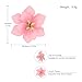 LAXPICOL Fashion Big Flower Clip On Earrings For Women Cute Lovely Acrylic Pink Flower Earrings No piercing Earrings 2.36