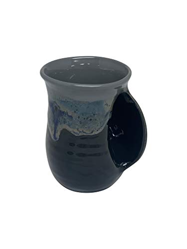Clay in Motion Handwarmer Mug (Stormy Night, Right Hand)