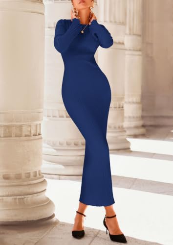Image of PRETTYGARDEN Women's Sweater Dress Long Sleeve Maxi Dresses