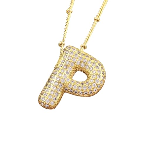 Nouveau collier nom initiales alphabet en zircon pour femme cadeau tendance 2025