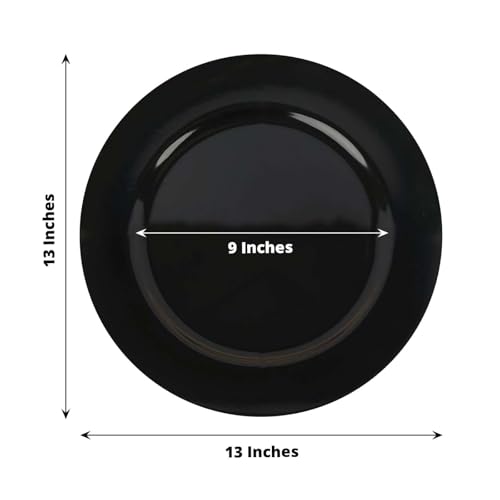 Platos base acrílicos redondos negros 13" set 12 miniatura 2