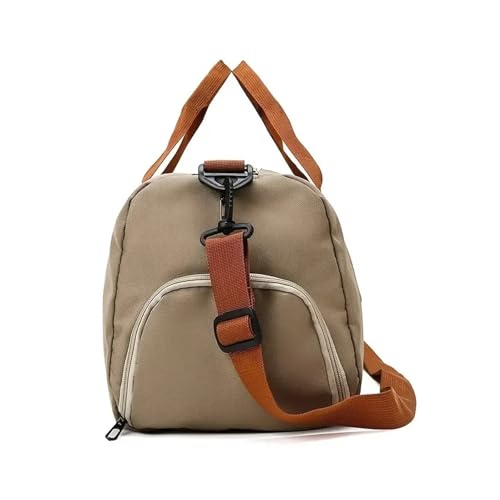 Fitness Bag Fashion Luggage Bag Men's Casual Large Capacity Sports Handbag Zipper For Men Women(Wine red)3