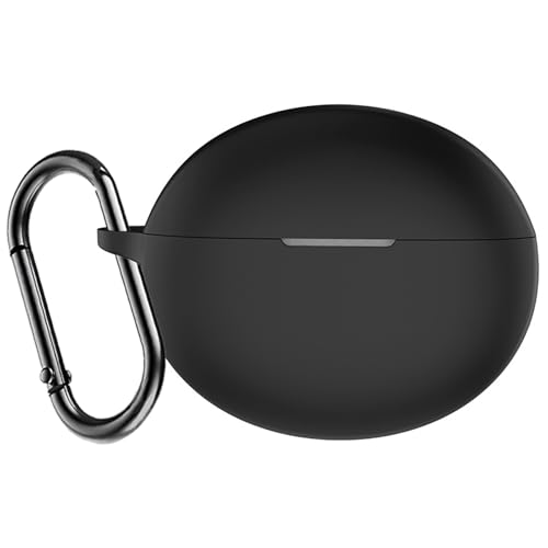 USTIYA Case for Oneplus Buds Pro 3 (No for OnePlus Nord 3 Pro) Wireless Headphones Protection Cover Full-Body Soft Silicone with Keychain Headphone Accessories Funda Carcasa (Black)