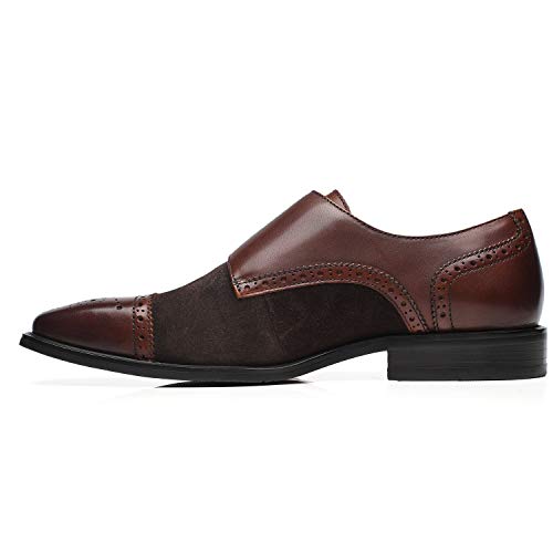 Image of Brown Leather Slip-On Loafers for Men by La Milano