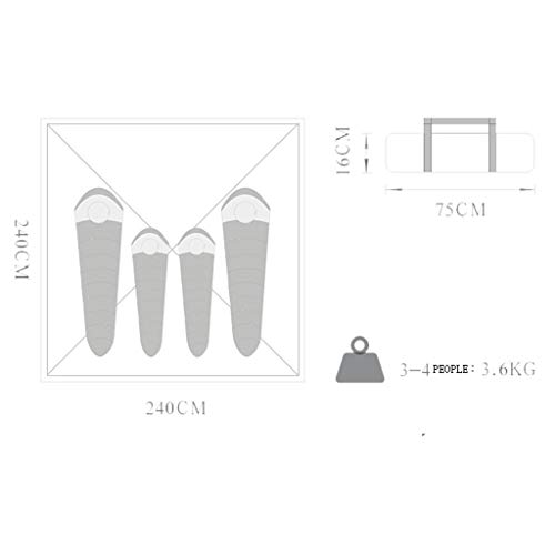Carpa automática doble para camping 3-4 personas miniatura 7