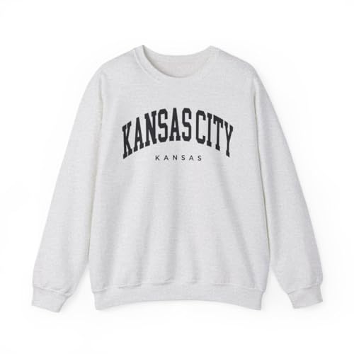 CUSTOMI Kansas City Kansas Adult Unisex Crewneck Sweatshirt Ash L