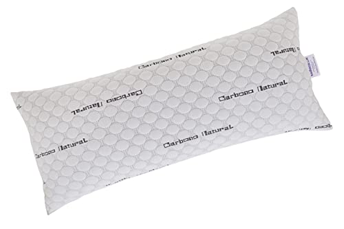 Todocama - Almohada viscoelástica Carbono con Copos 100% viscoelásticos. Tejido Strech de Carbono. Firmeza Media - Alta. (Todas Las Medidas Disponibles) (90 cm)