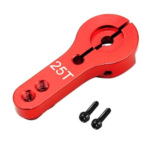 Bras servo 25T M3 en métal rouge pour voitures RC Futaba et Savox
