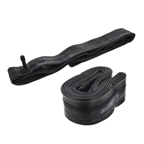 Abaodam 2 Cámaras De Bicicleta para Carretera Ligeras con Agarre Interior Antipinchazos Gruesas para Uso Deportivo De Caucho Butílico Negro