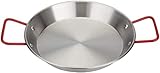 UNbit Professional Paella Pan Nonstick Stainless Steel, Anti-scalding Handles Universal for All Sources of Heating for Home, Hotel, Restaurant (Size : 28cm)