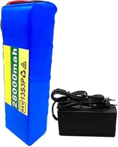 Leilaohu Batería De Bicicleta Eléctrica De 48 V, 28 Ah, 13S3P, De Iones De Litio para Patinete Eléctrico con Cargador De 54,6 V, 2 A, Apta para Patinetes Eléctricos. XT60