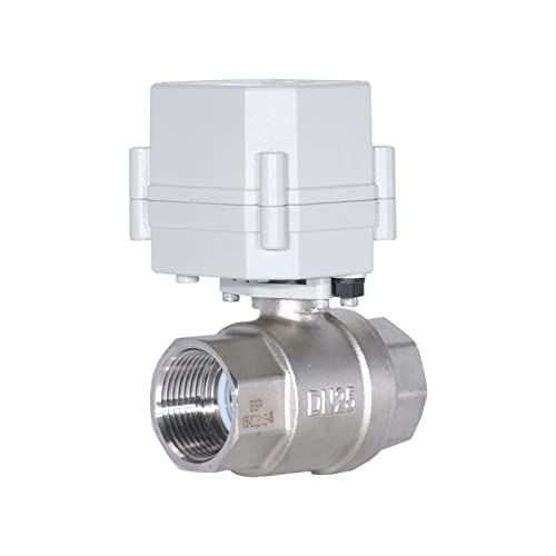 Stainless Steel 304 2-Way Miniature Electric Ball Valve A20-T25-S2-C Power-Off Reset 220V (Size : DN25 AC110-230V CR20225)