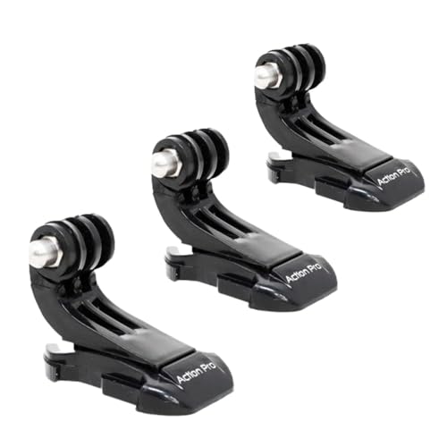 Image of Action Pro Made in India Improved Tough J Hook Quick Release Buckle Mount Compatible with GoPro Hero 13 /12 /11 /10 /9 /8 /7 /6 /5 /4, DJI Osmo, Insta360, SJCAM, AKASO, YI & Other Action Cameras (Pack of 3)
