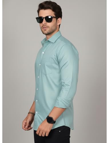 Image of Diverse Men's Solid Formal Shirt | Premium Poly Cotton Full Sleeve Regular Fit Shirt for Men | Stylish Office, Business & Casual