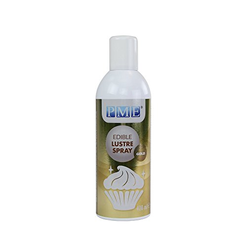 PME LS794 Gold Tall Edible Lustre Spray Tall Can-400ml (13.5 oz), Tall