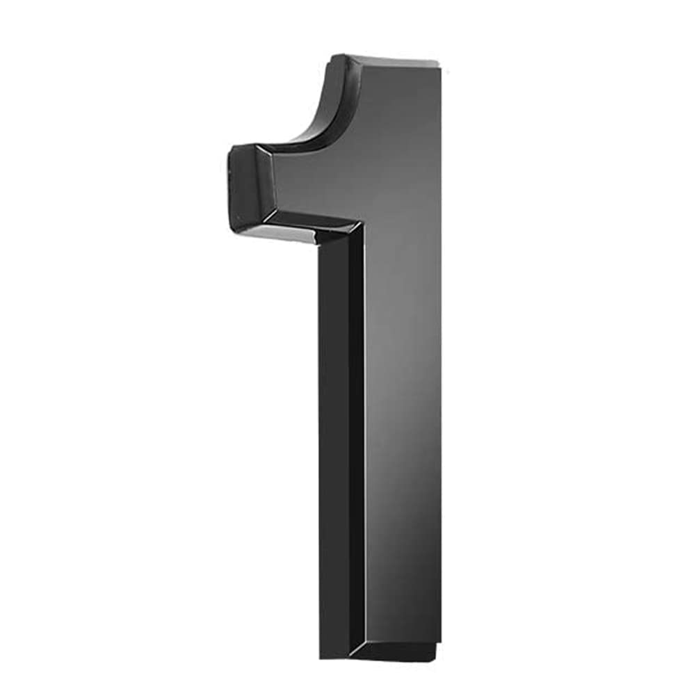 3D Modern House Number,Suithink 6cm Black Self Adhesive Door Home Address Numbers,House Sign Door Plate DIY Address Numbers for Cafe Wall Courtyard Decor Creative Address Door Numbers (1)