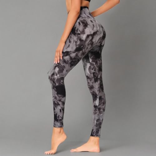 GAYHAY High Waisted Leggings for Women - Soft Opaque Slim Tummy Control Printed Pants for Running Cycling Yoga