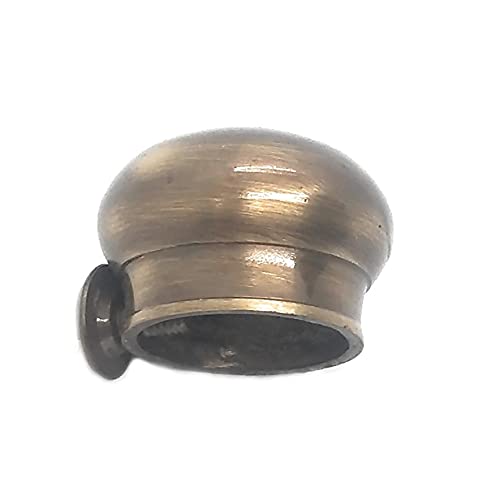 Image of FAPBADRI Simple Curtain End Caps /Finials for a 1 inch Pipe /Rod, Colour - Antique Gold, 6 Pieces