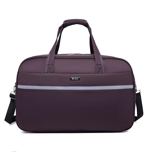 A C O Mala de Viagem Duffle Bag, Nylon, Grande, 65 Litros, com Alça de Ombro Ajustável, Zíper Duplo, Unissex, Roxo