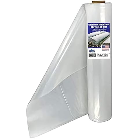 SUNVIEW Greenhouse Clear Plastic Film Polyethylene Covering Gt4 Year 6 Mil 12ft. X 25ft. Cover