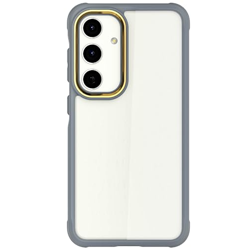 Image of Ghostek Covert Samsung Galaxy S24 Clear Case with Military Grade Shockproof Protection, Non-Slip Grip, Protective Silicone Phone Cover Designed for 2024 Galaxy S24 (6.2 inch) (Gray)
