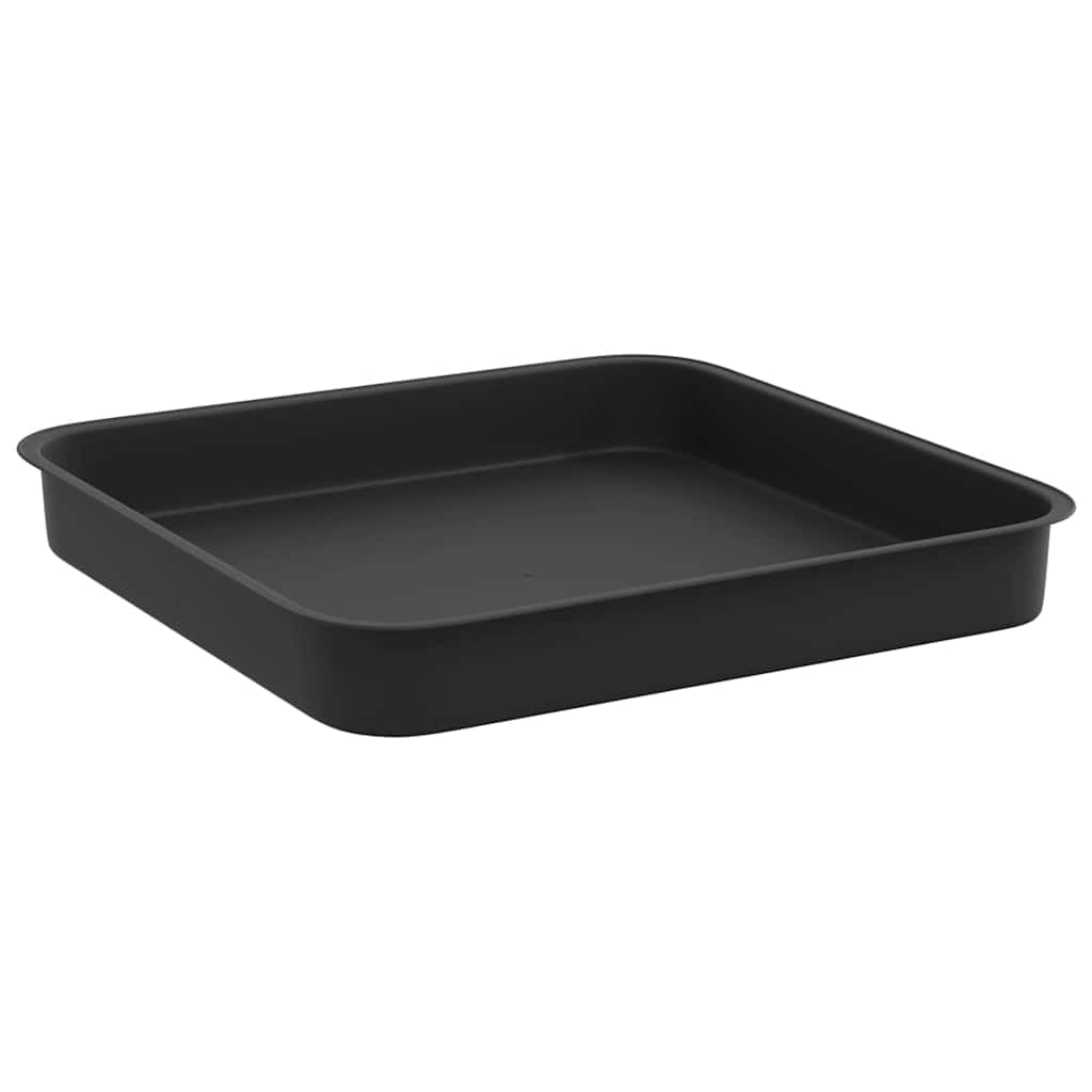 6er Set Blumentöpfe eckig Kunststoff, 20x20x16 cm Pflanzentöpfe für Außen und Innen, Moderne Pflanzgefäße in Schwarz mit Drainagelöchern für Garten, Balkon und Terrasse