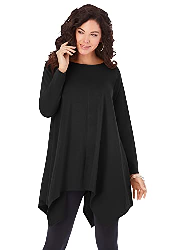 Roaman's Women's Plus Size Ultimate Handkerchief Hem Tunic