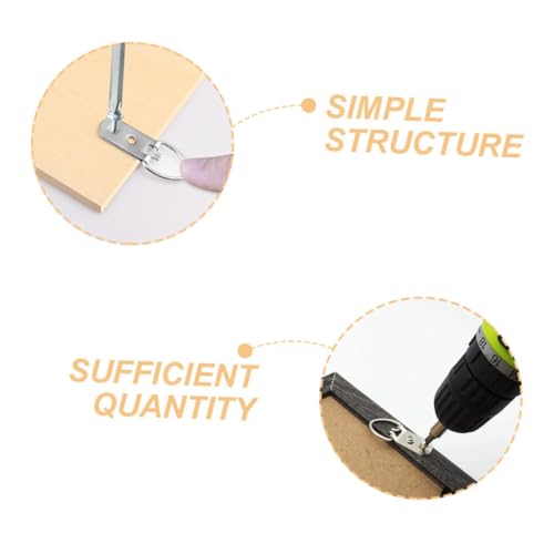 Image of 20pcs d Ring Picture Hangers Heavy Duty Picture Hanging Hardware Frame Hooks for Hanging Iron
