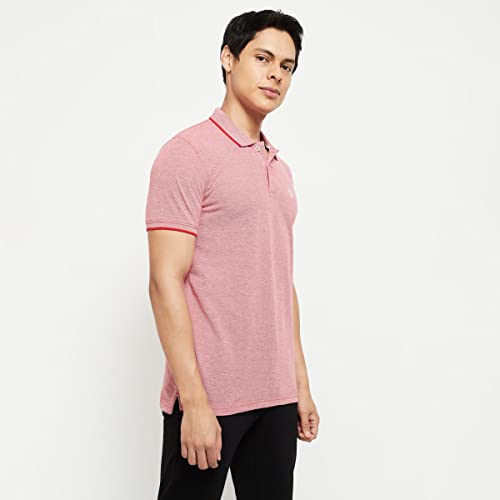 Image of Max Men Textured Slim Fit Polo T-Shirt
