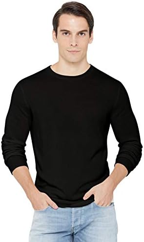 State Cashmere Men&#39;s Essential Crewneck Sweater 100% Pure Cashmere Classic Long Sleeve Pullover