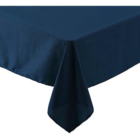 Deconovo Navy Blue Water Resistant Tablecloth Cover