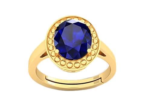 Bague saphir bleu Neelam ajustable cadeau idéal de fiançailles pour homme femme