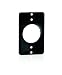 Leviton 3055-E Coverplate, Standard, Single-Gang, Thermoplastic, 1.56-Inch Diameter, Black